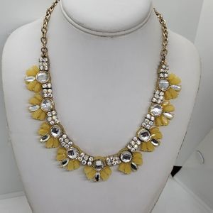 you i necklace Yellow And‎ Rhinestone Statement